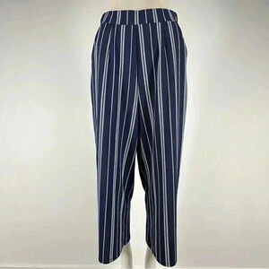 Amanda Green cropped wide leg pants striped size s